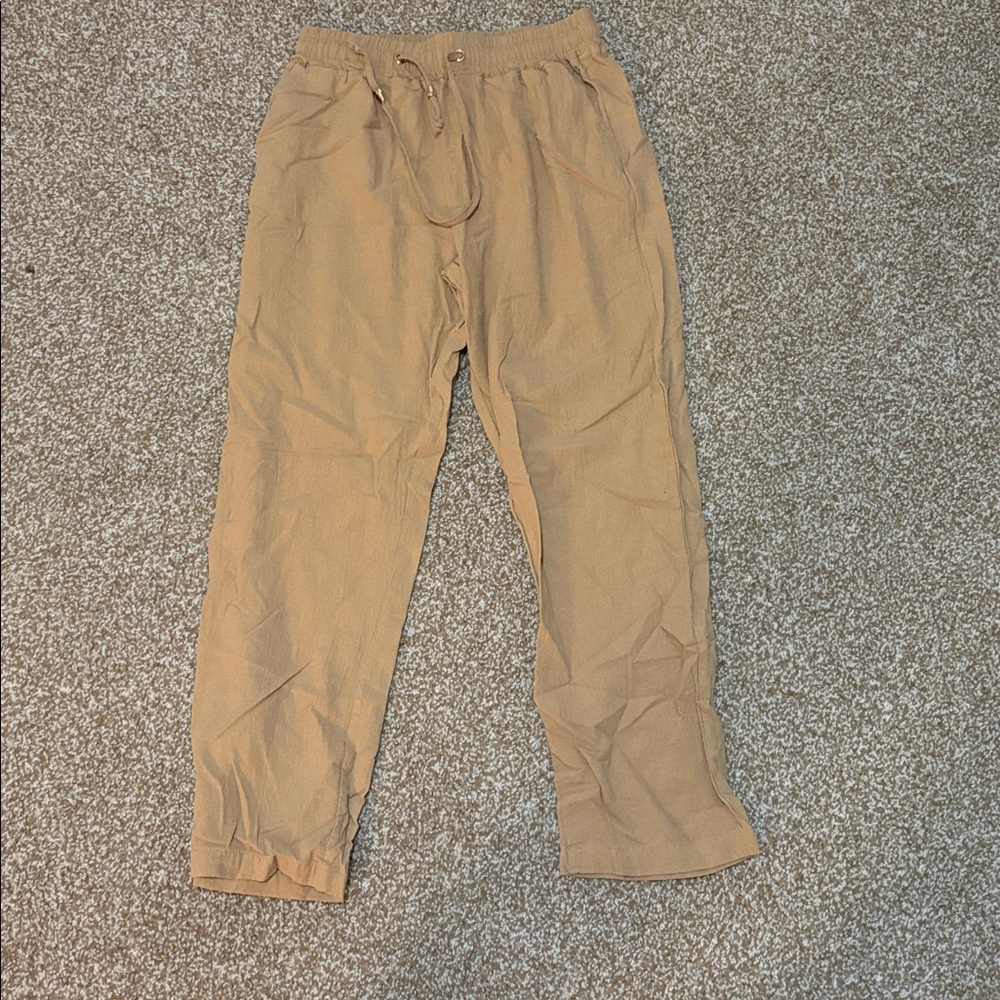 SHEIN Tan Wide Leg Pants